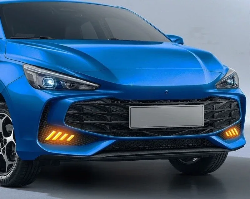 For MG MG3 2024 Car Led Daytime Running Lights Upgrade Front Fog Lights Modification Yellow Flowing Turn Signal Lamp Accessories detail image 17