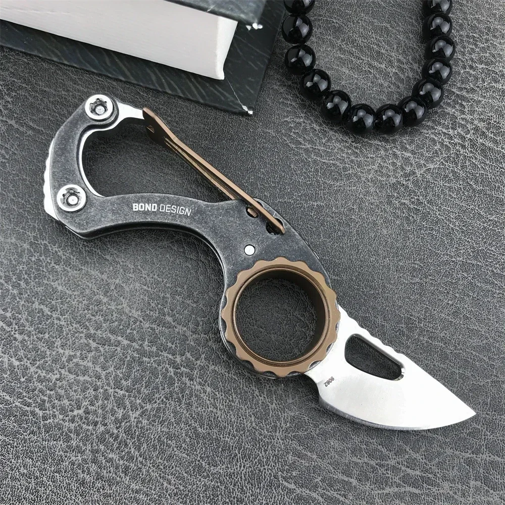 Mini Pocket 9082 Compano Neck Chain Small Folding Knife 8Cr13Mov Blade 420 Steel Handles Outdoor Hunting Camping EDC Knives