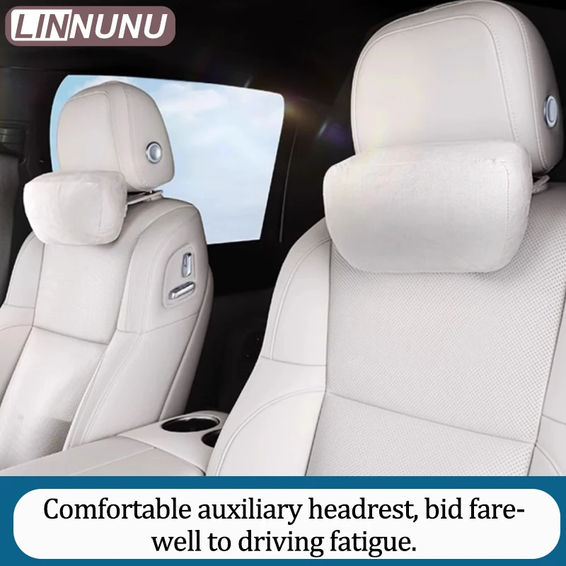 Linnunu Fit for Lixiang L6 L7 L8 L9 Mega Car Decoration Supplies Headrest and Neck Pillow Official Auxiliary Soft Pillow Upgraded Thickeneded Comfortable Support Headrest Car Interior Accessories