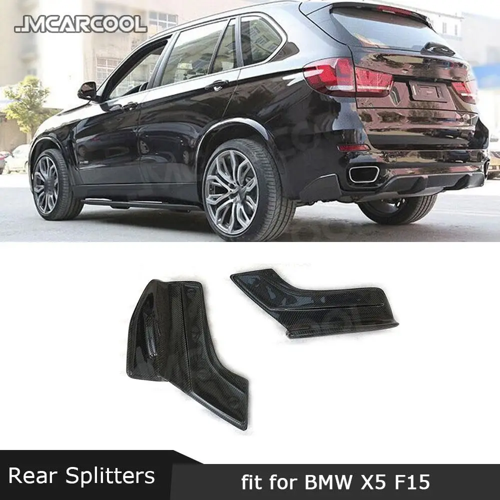 

JMCARCOOL For X5 Rear Bumper Lip Splitters Aprons Flaps Cupwings For BMW X5 F15 M Sport 2014-2018 Carbon Fiber FRP Spoiler