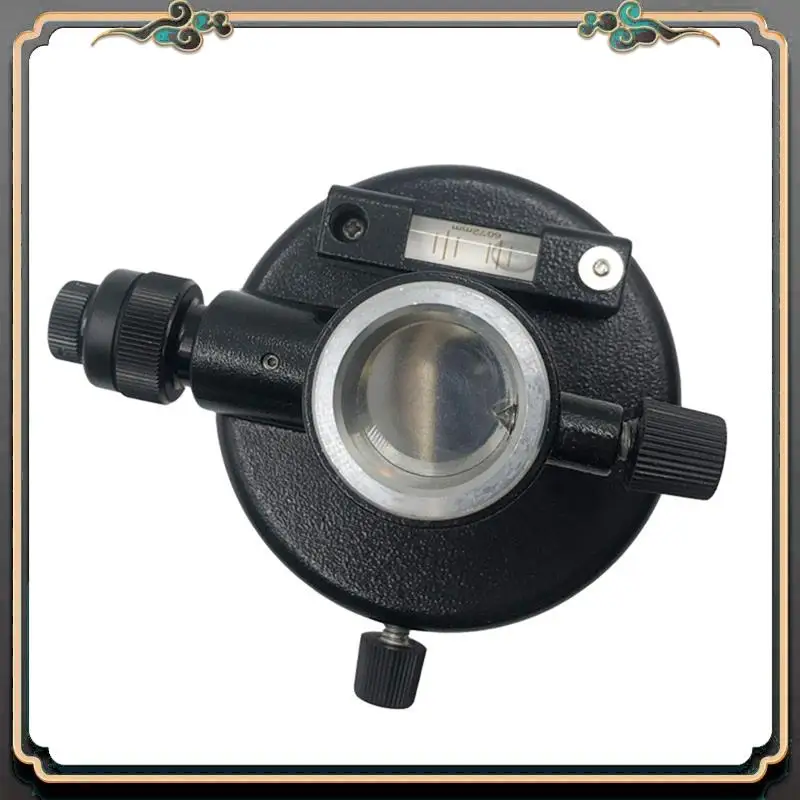 Reliable-Three-Jaw Tribrach Adapter With Optical Plummet Compatible Long Leveler For Prism Total Stations Black