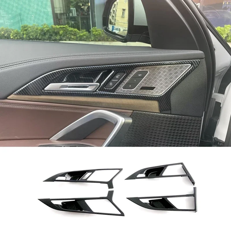 

For BMW X1 U11 2023 2024 Car Inner Door Handle Cover Frame Trim Accessories - ABS Carbon Fiber