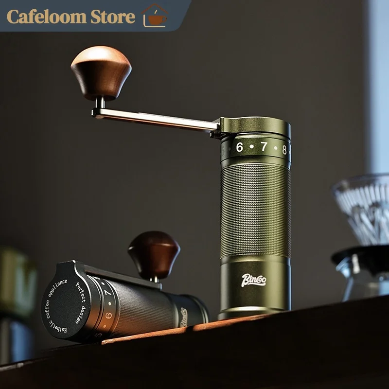 Bincoo Portable Foldable Hand Coffee Grinder Stainless Steel Core Six Star Manual Bean Mill For Home Outdoor Travel