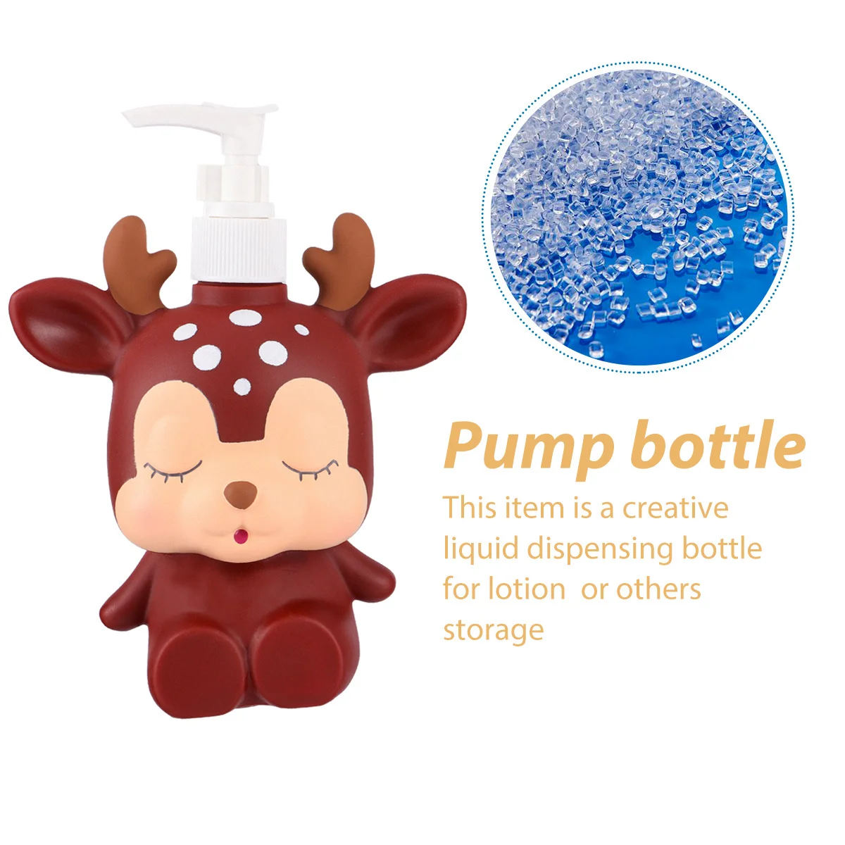 300 مللي الاطفال الصحافة زجاجة مضخة ل غسول موزع شامبو لطيف مستحلب الفرعية الحاويات إعادة الملء حامل السائل البني Deerlet #4