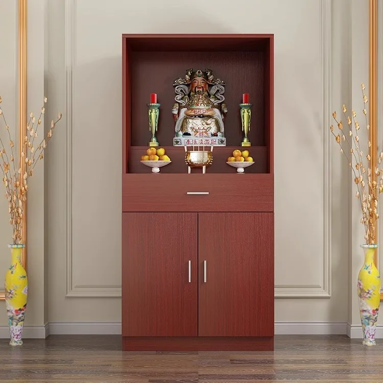 buddha niche altar table cabinet god of wealth statue cabinet worship altar