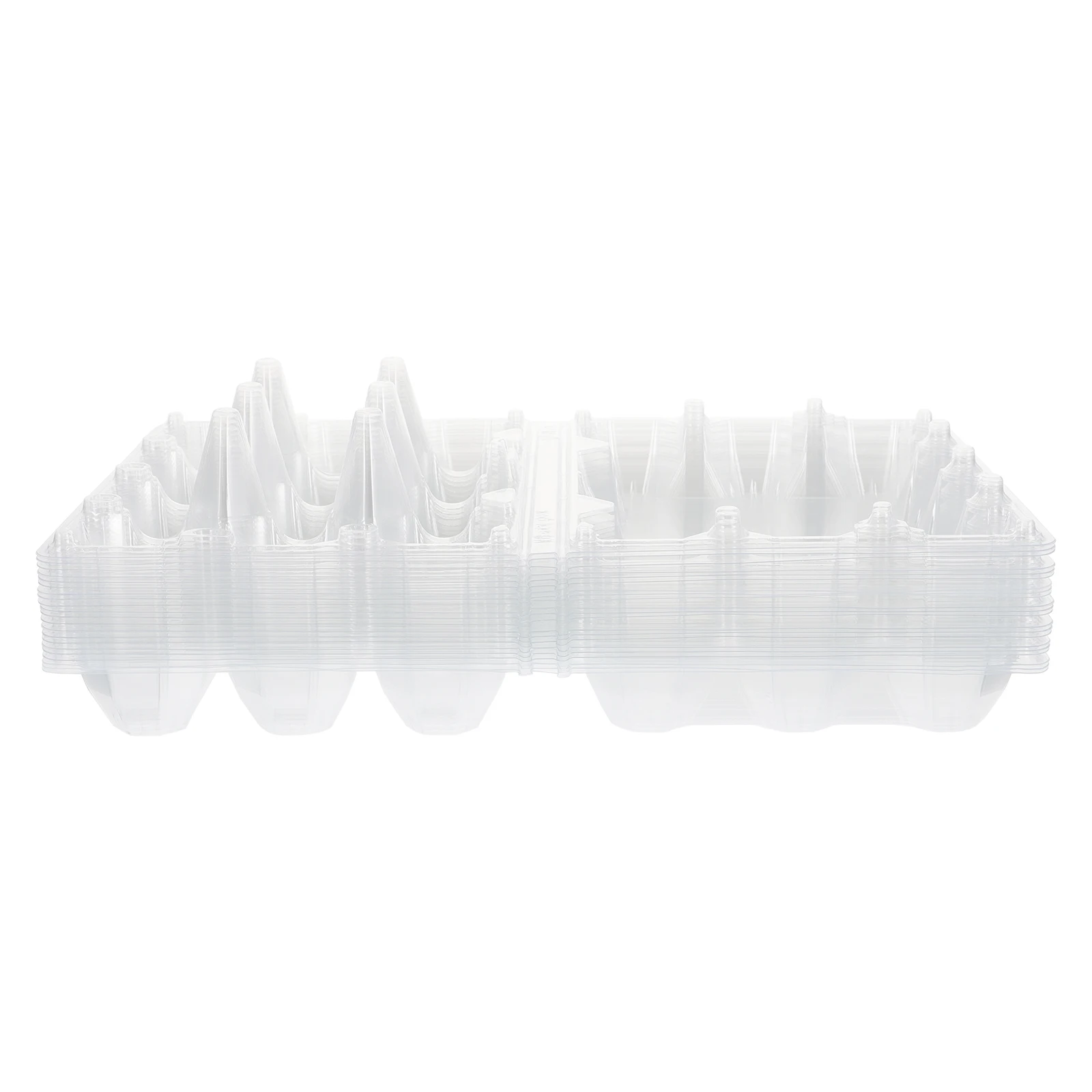 

20pcs Storage Box Transparent Plastic Case With Buckle Lock Strong Durable Egg Organizer Fresh Keeping Container Household Egg