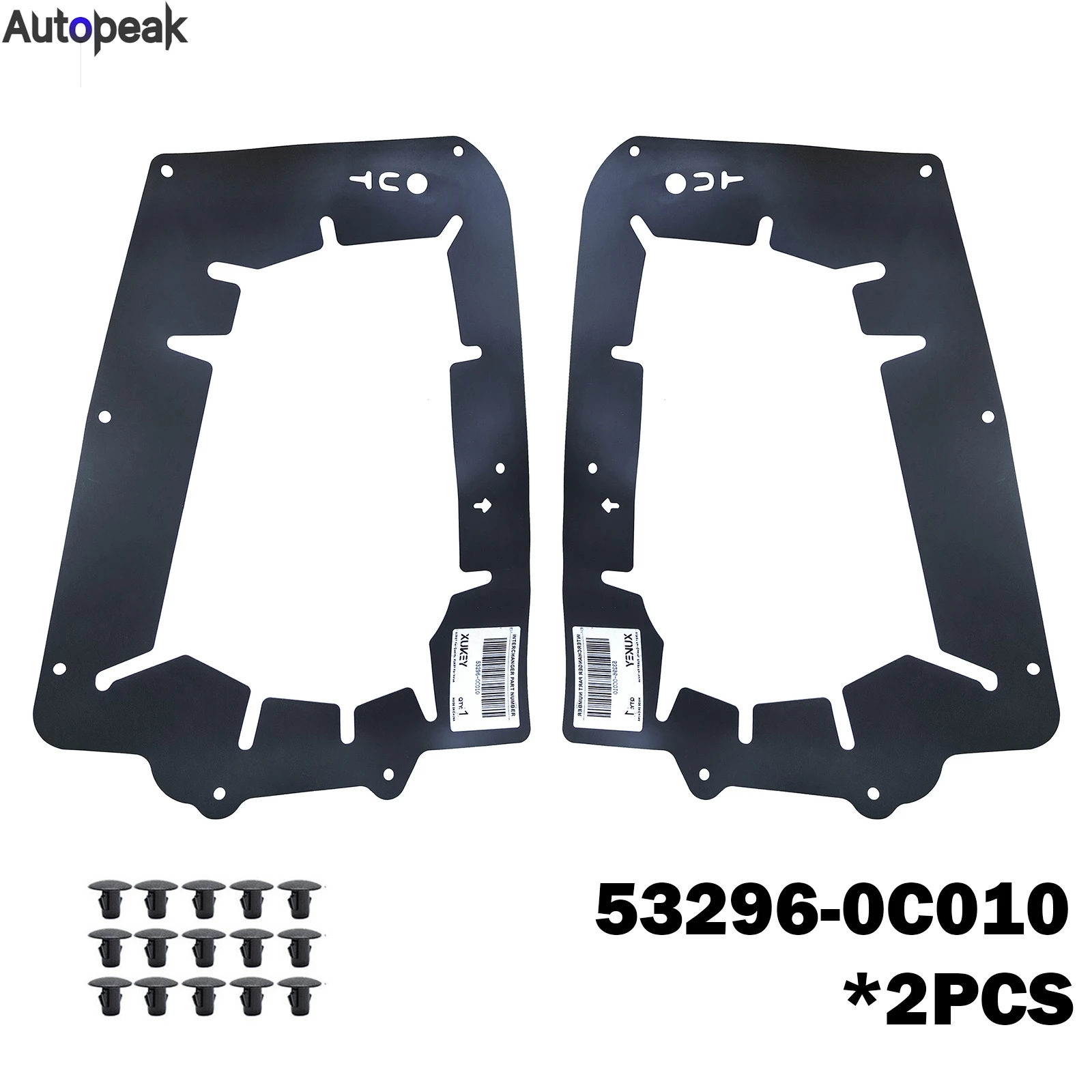 Left & Right 2pcs For Toyota 08-17 Sequoia 07-13 Tundra Radiator Support Heater Splash Heat Air Shield Seal 532960C010