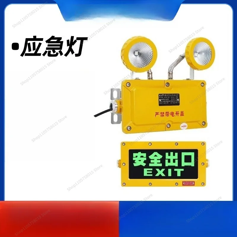For Safety Exit Evacuation Indicator Emergency Passage Yellow Double Head Light