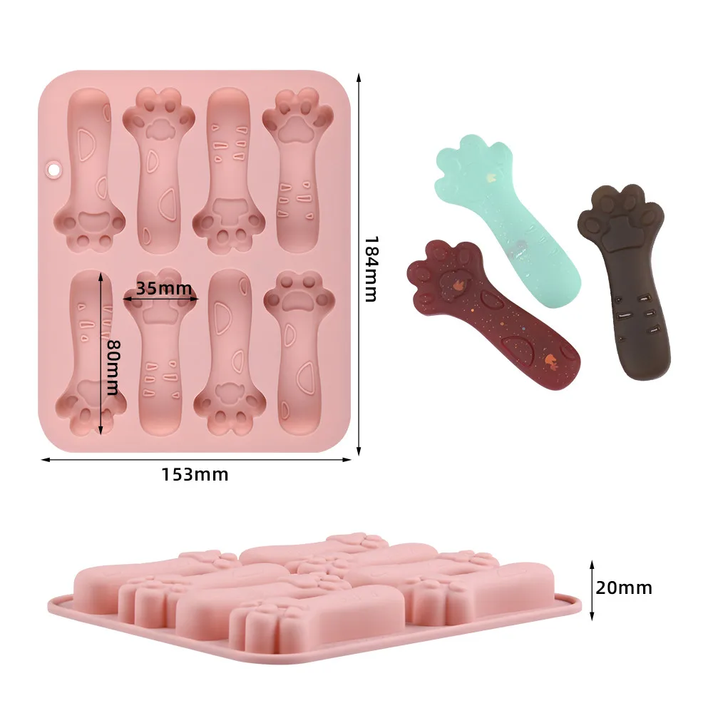 SILIKOLOVE Silicone Molds Cat Paw Shapes Mold for Baking and Freezing Cookie Cake Chocolate Kitchen Novel Kitchen Accessories