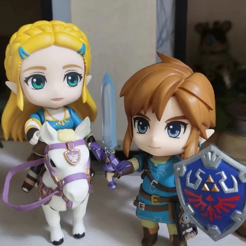 

10cm The Legend of Zelda Breath of the Wild Q version Nendoroid 1212 Princess 733 Link Deluxe Edition Doll Hand Model