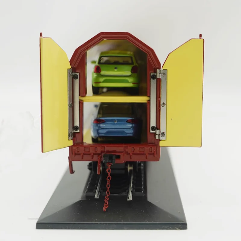 Diecast 1:64 Scale JSQ6 Train Double-decker Transport Vehicle Alloy Car Model Collection Souvenir Static Display Ornaments Gift