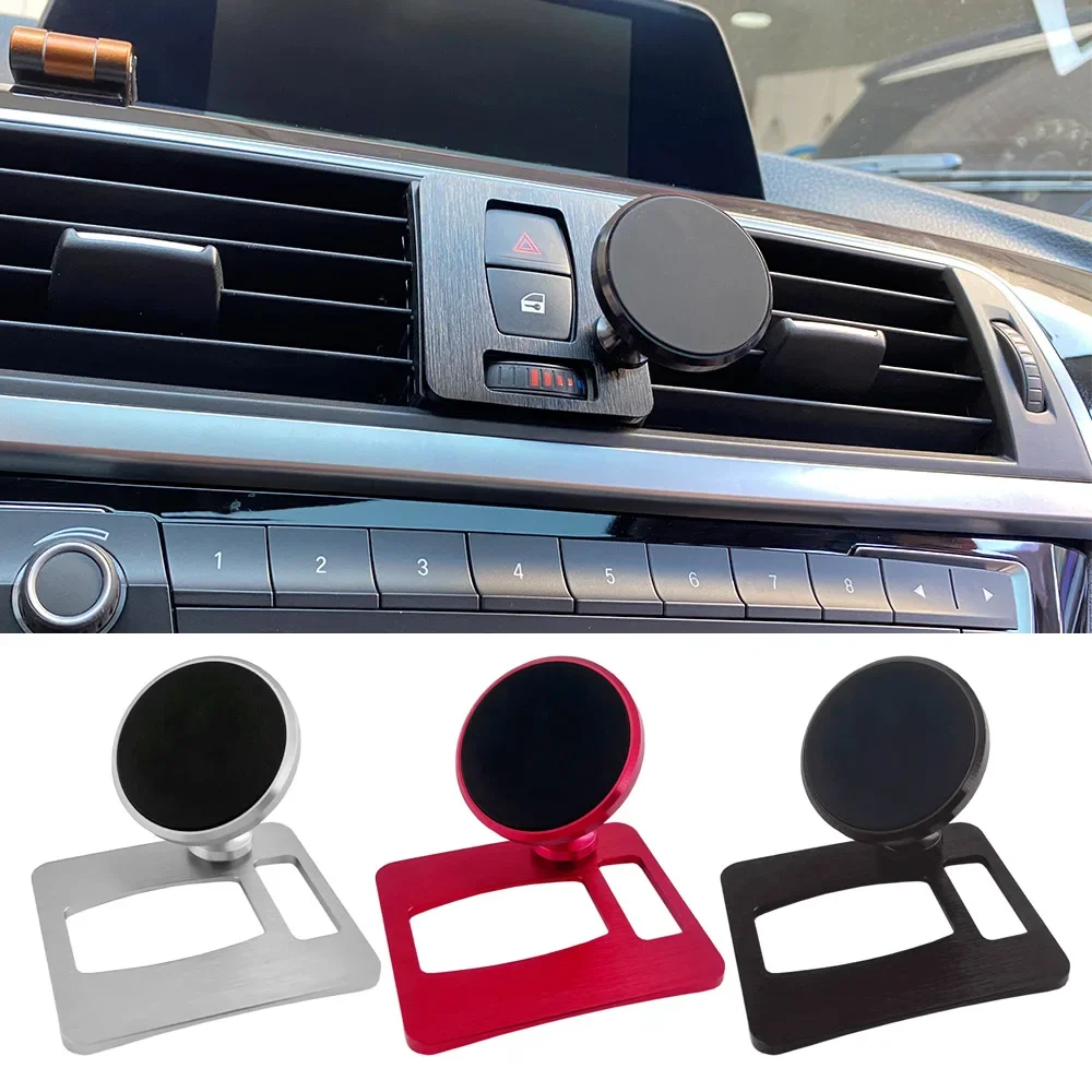 Suporte de celular para carro BMW Série 1 2 3 4 F20 F22 F30 F32 com rotação de 360 graus, suporte magnético para GPS, fixação na saída de ar.
