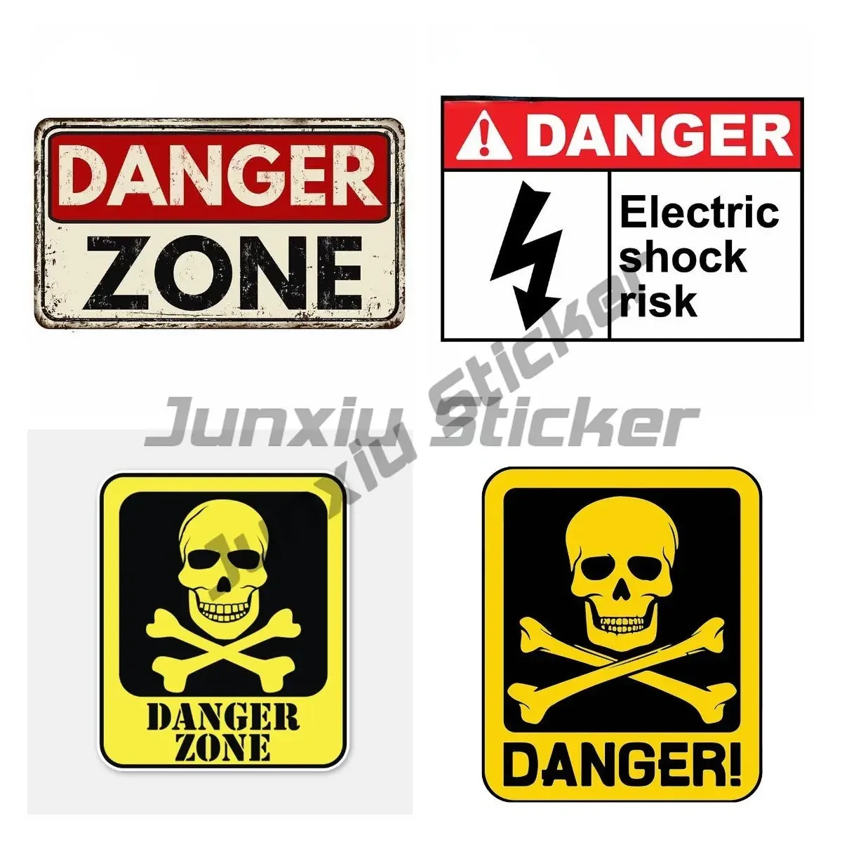 

Danger Zone Vintage Rusty Metal Creative Car Sticker DIY Custom Printing Decal Suitable for Vehicle