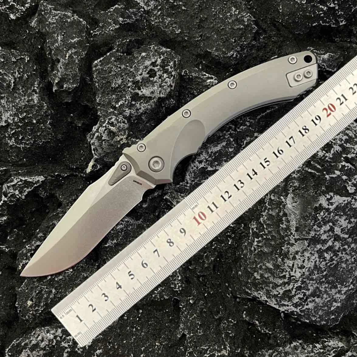 

8.5inches New Amphibious Manual Titanium Handle Mark M390MK Blade Outdoor Camping Hunting Survival EDC Tool Folding Knife