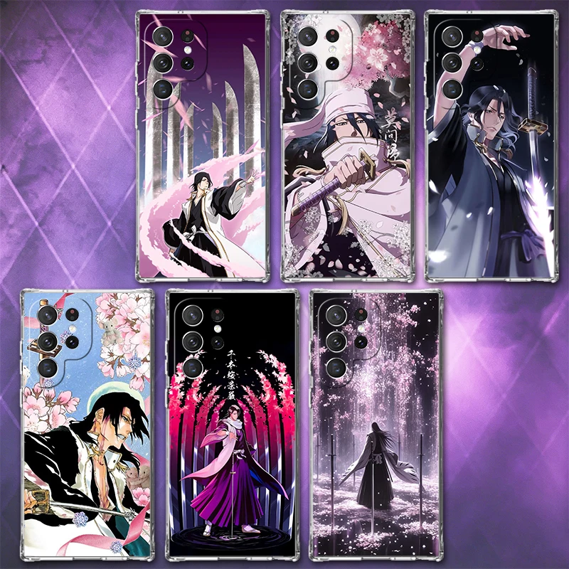 Bleach Kuchiki Byakuya Soft Phone Case For Samsung Galaxy S26 S25 Edge S24 S23 Ultra S21 S20 FE S22 Plus + Pattern Back Cover