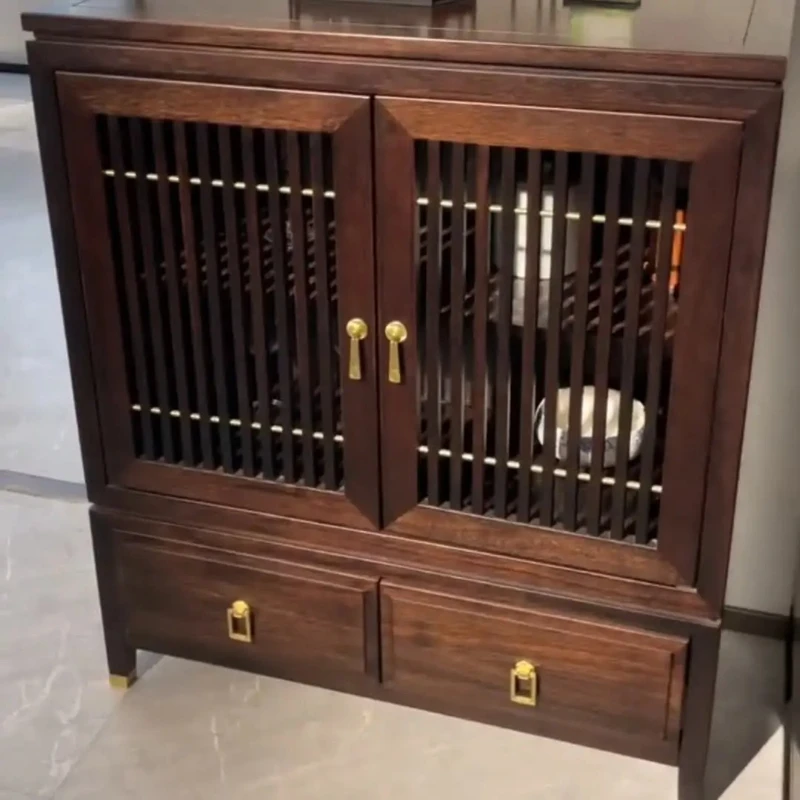 

Новый китайский винный шкаф из черного дерева, перегородка, комбинация винного шкафа для гостиной