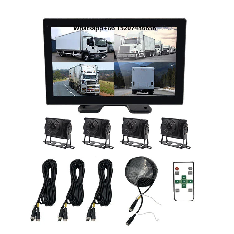 VEER 10 Inch Ips Touch Screen 4 Channel Video Recorder r Display With Reverse Rearview Ahd 720p Infrared