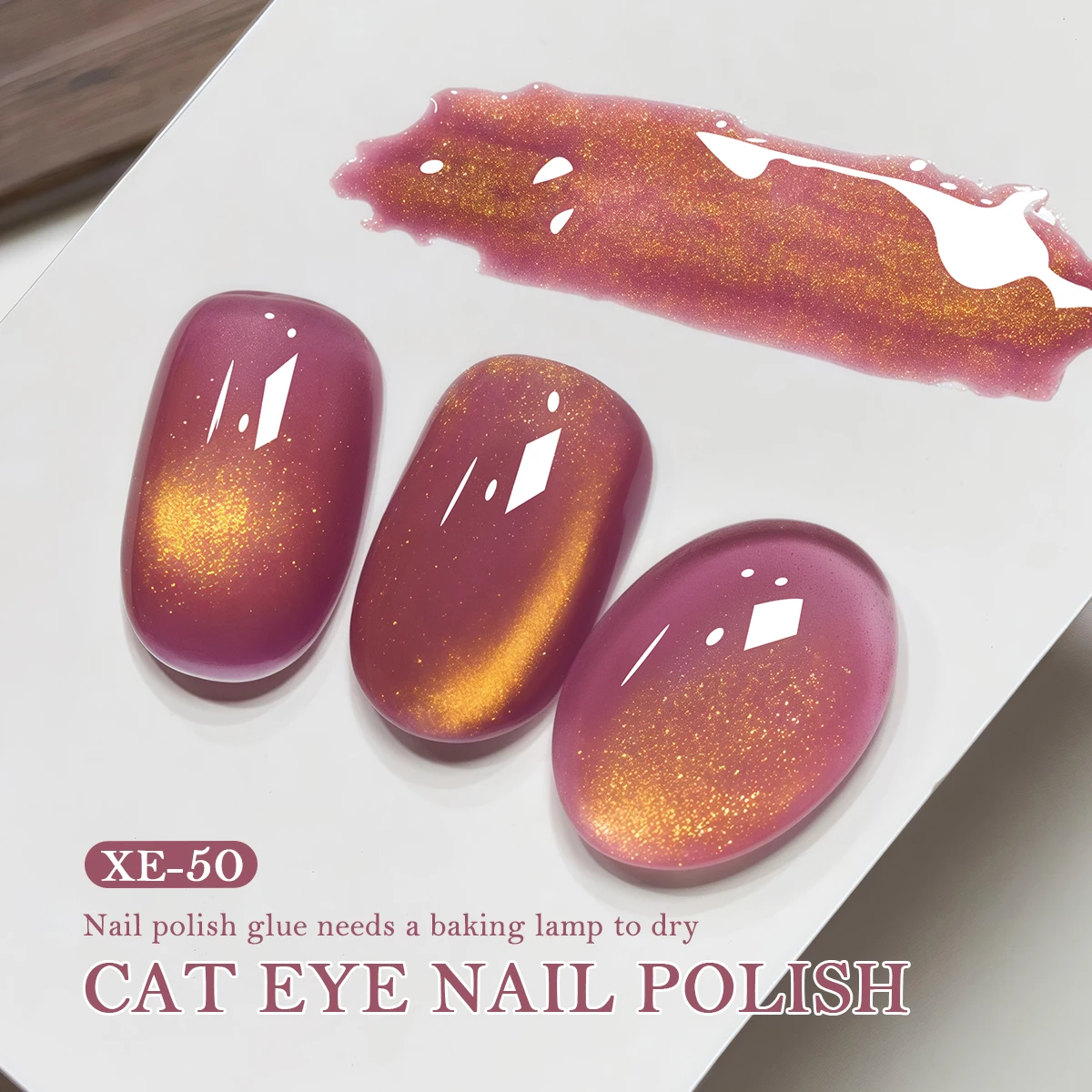 Bottiglia di polvere Fuochi d'artificio lampeggianti perle di vetro occhio di gatto # 50 gel per unghie UV super luminoso per salone di moda, occhio di gatto, lucido lucido