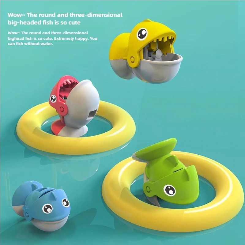 مجموعة ألعاب صيد السمك للأطفال، ألعاب مائية للطفل، قضيب مغناطيسي وأسماك مع ألعاب رياضية خارجية قابلة للنفخ للأطفال