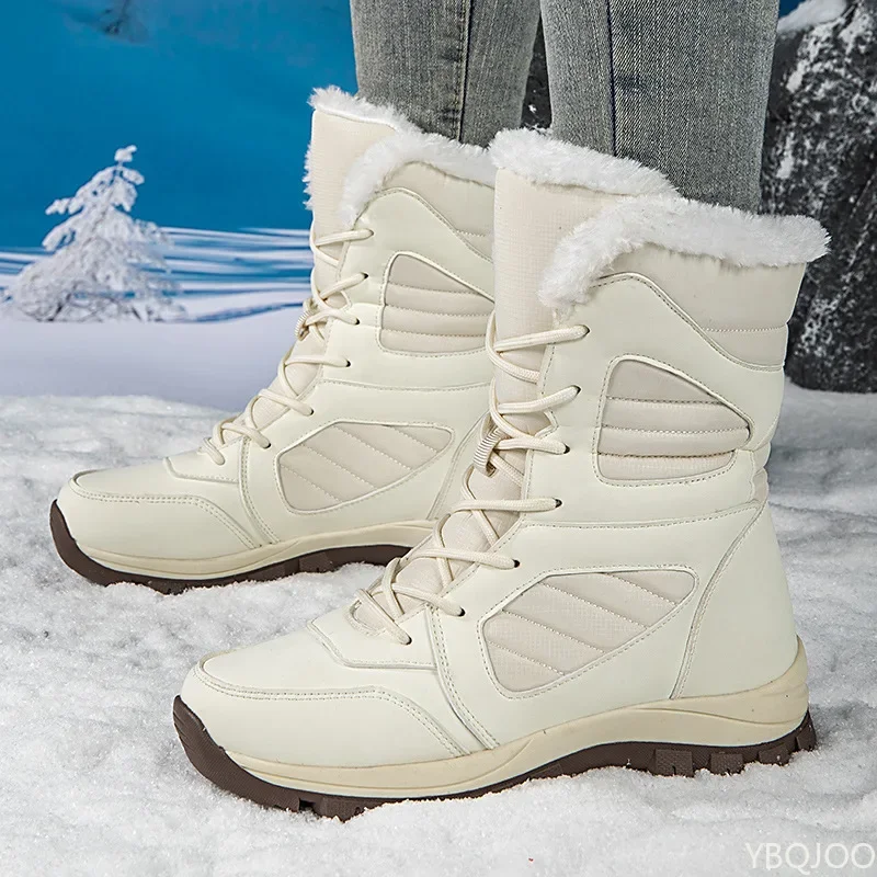 

Winter high top thick cold resistant warm waterproof men's shoes with thick soles outdoor anti slip wear-resistant sports boots