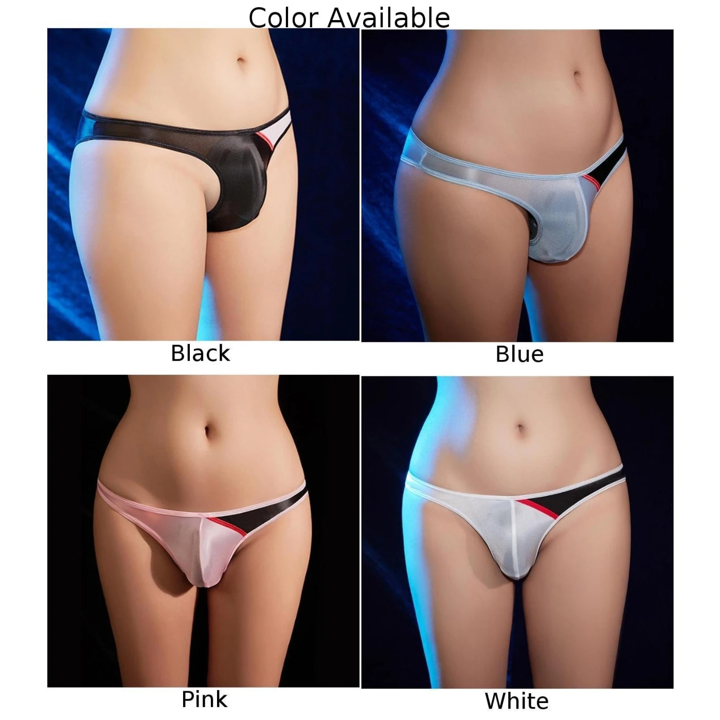 2023 New Briefs Glossy See Through Sheer Silky Sissy Smooth Underpants Breathable Underwear Gay Lingerie Low Rise