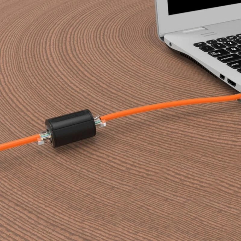 L4MD RJ48 Connectors Networking Extender Ethernet Cable Black RJ50 10P10C Adattatore femmina