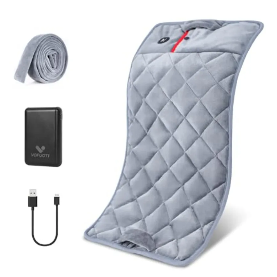 

Vofuoti Portable Heating Pad Cordless Weighted Heating Pads with 10000mAh Battery and 3 Heat Settings Electric Heated Pad for f