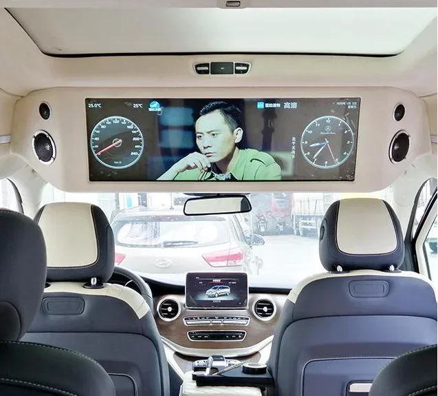 

2026 Premium 25.5 inch smart HD monitor display DC 12V car dedicated TV with car speed/air conditioning temperature