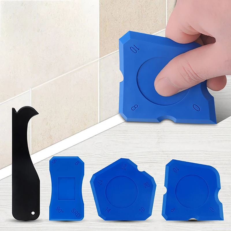 Window Door Silicone Sealant Spreader Caulking Tool Kit Spatula Scraper Cement Caulk Removal Tool Finishing Sealant Grout