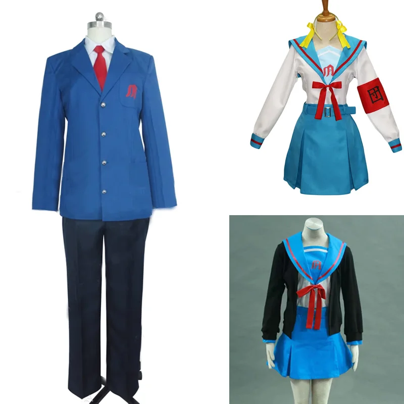 

Suzumiya Haruhi Nagato Yuki Kyon Sailor униформа Косплей Коизуми Ицуки Костюм индивидуального размера