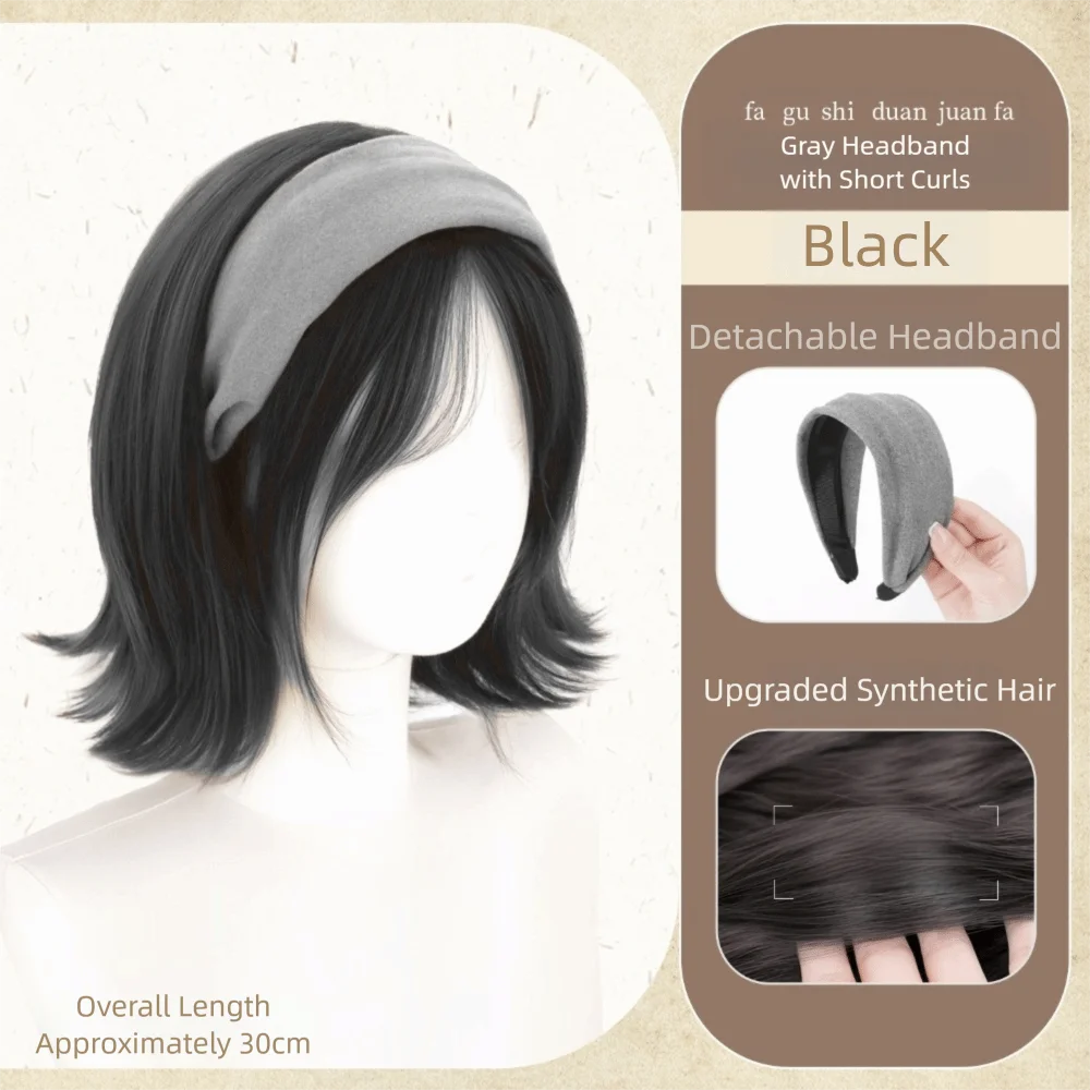 

New Long Wavy Curly Headband U-Shape Natural Hairpieces Synthetic Hair Extension Fake Half Wig Women