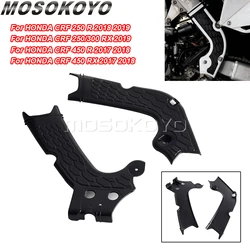 Black Red Frame Protector For Honda CRF 250 300 450 R RX 2017-2019 CRF250 CRF300 CRF450 Side Panel Frame Guard Protection Cover