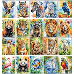 Watercolor Animal Series Diamond Painting Decoration Diy Full Rhinestone Eagle Raccoon Mosaic Cross Stitch Kit Gift