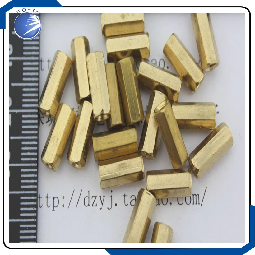 20pcs/Lot 12MM hollow pillars 12 mm copper M3 double pass six corner pillars spacer pillars 1.2cmConnector