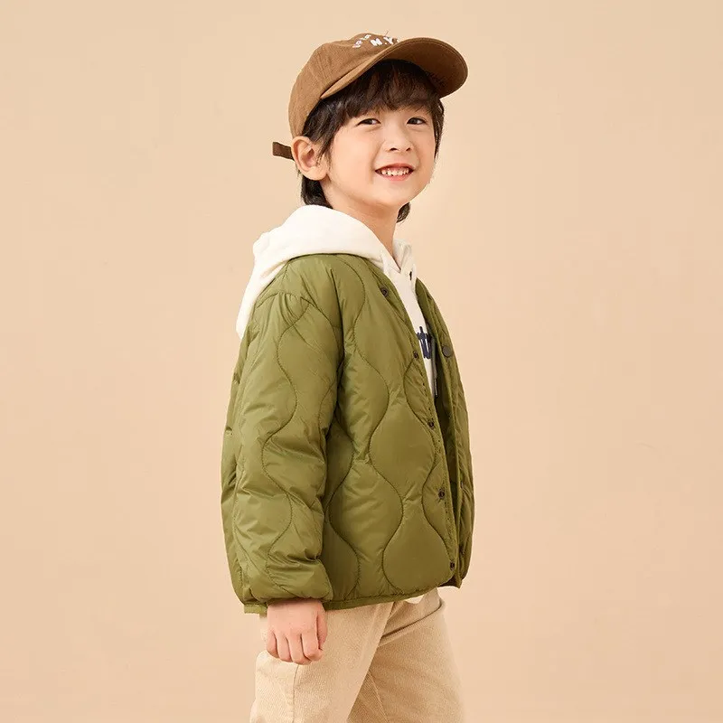 

Lightweight ort down Jaet Inner Liner for Boys And Girls Children's Warmth Inner Wear Faionable Coat for Autumn Winter