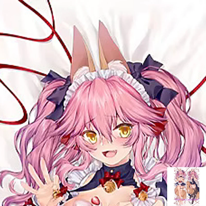 

Dakimakura Anime Fox Ears Seductive Giant Breasts Double Sided Print Life-size Body Pillow Cover Decoration