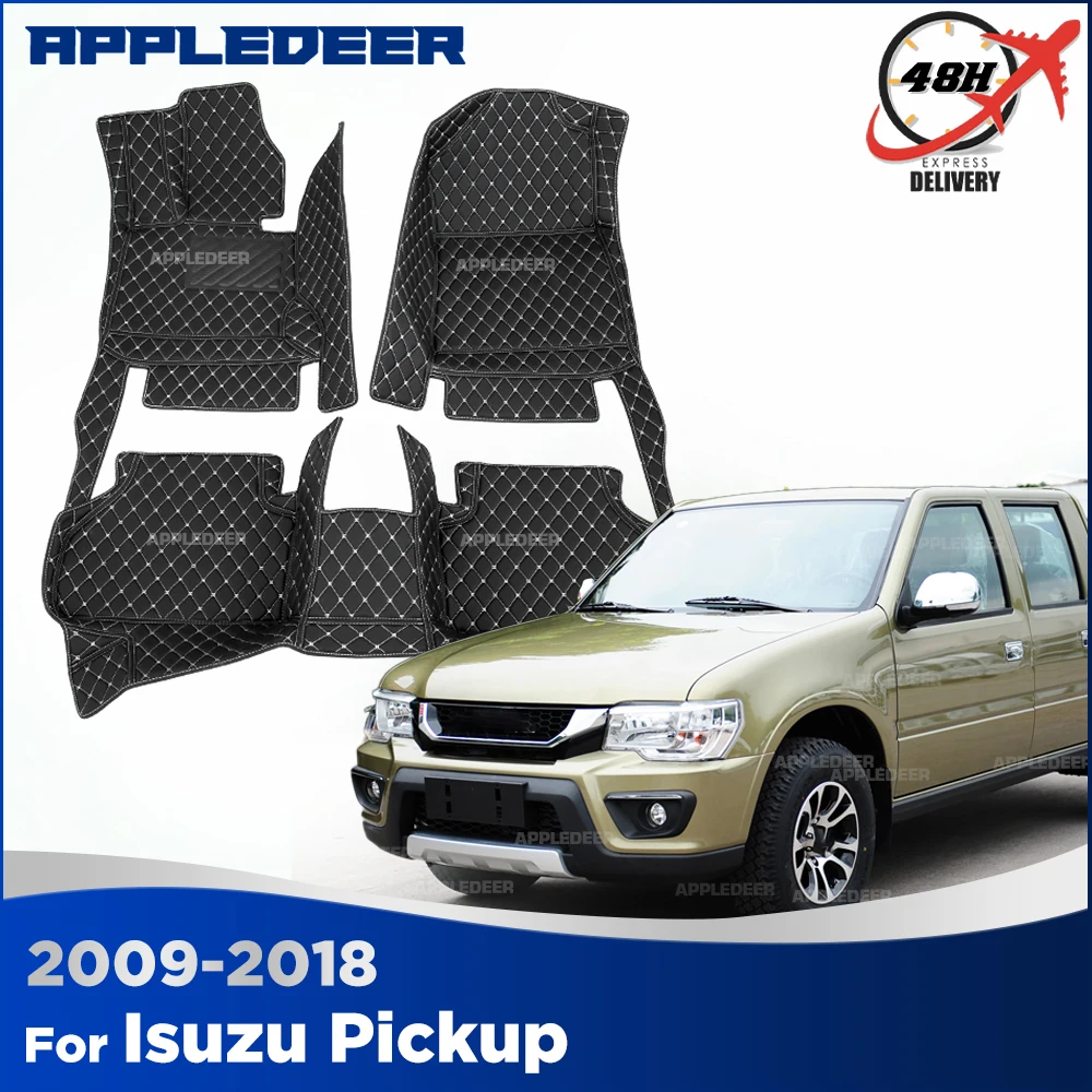 

Car Floor Mats For Isuzu Pickup 2009-2018 2017 2016 2015 2014 2013 2012 Custom Auto Foot Pads Carpet Cover Interior Accessories