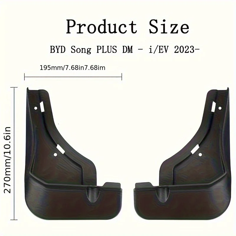 for BYD Song Plus DM-i/EV 2023-2025 Special Set of 4 Mud Guards, Fashionable and Durable Mud Guard Protector