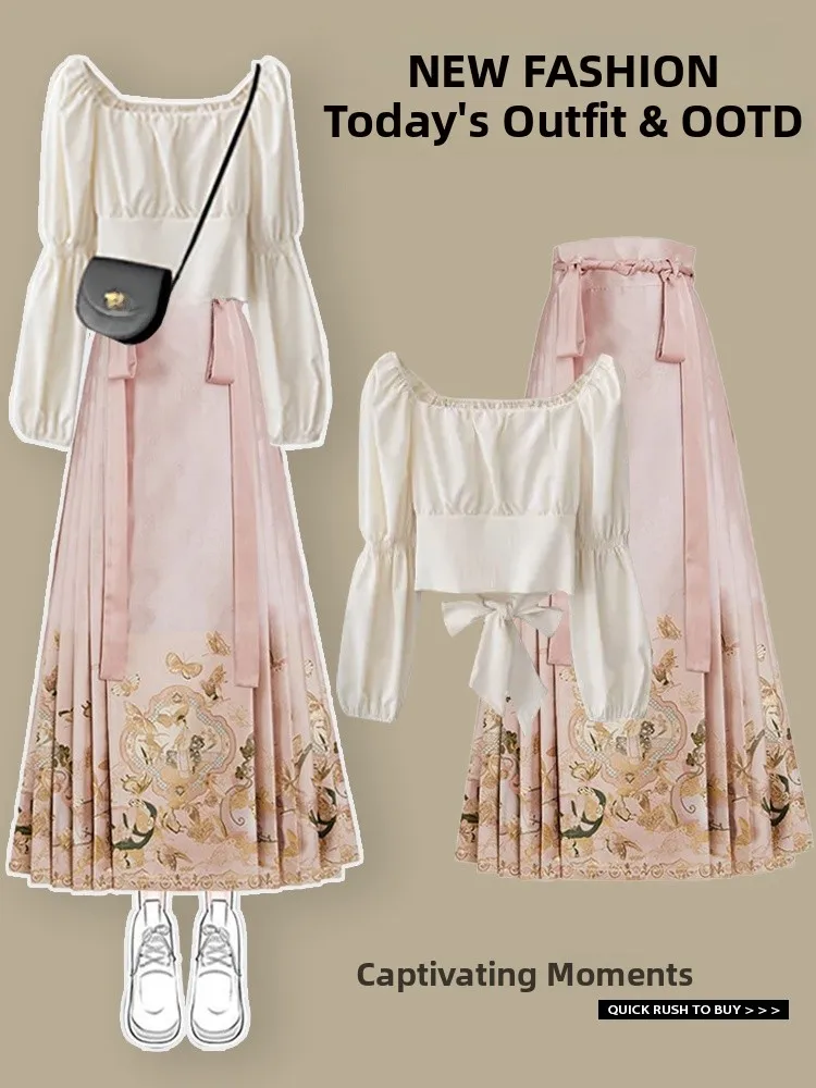 

Новая китайская элегантная юбка-миди для женщин, весна-осень 2025, уникальная, с высоким чувством стиля, на одно плечо