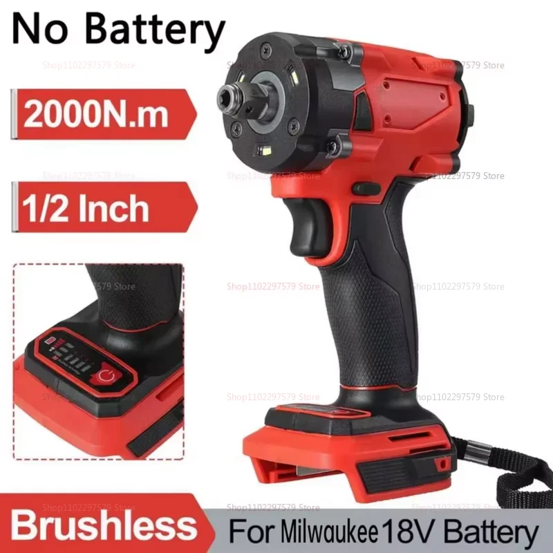 

Бесщеточный аккумуляторный ударный гайковерт 18В для ремонта автомобилей и грузовиков, перезаряжаемая электрическая отвертка (без аккумулятора)