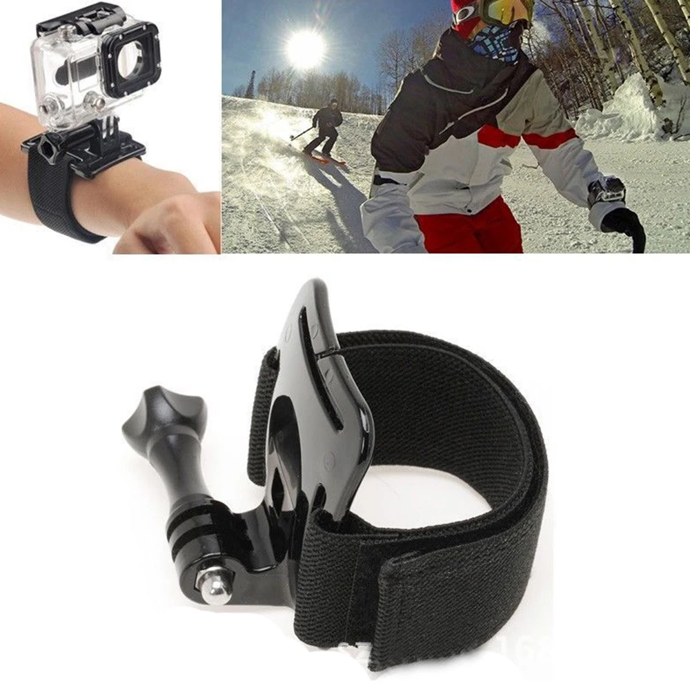 Tali Kamera Aksi Bantalan Pergelangan Tangan dengan Pita Yang Dapat Disesuaikan untuk Gopro Hero 11 10 9 8 7 6 5 + 5 4 3 2 SJCAM SJ4000AIR EKEN H9R