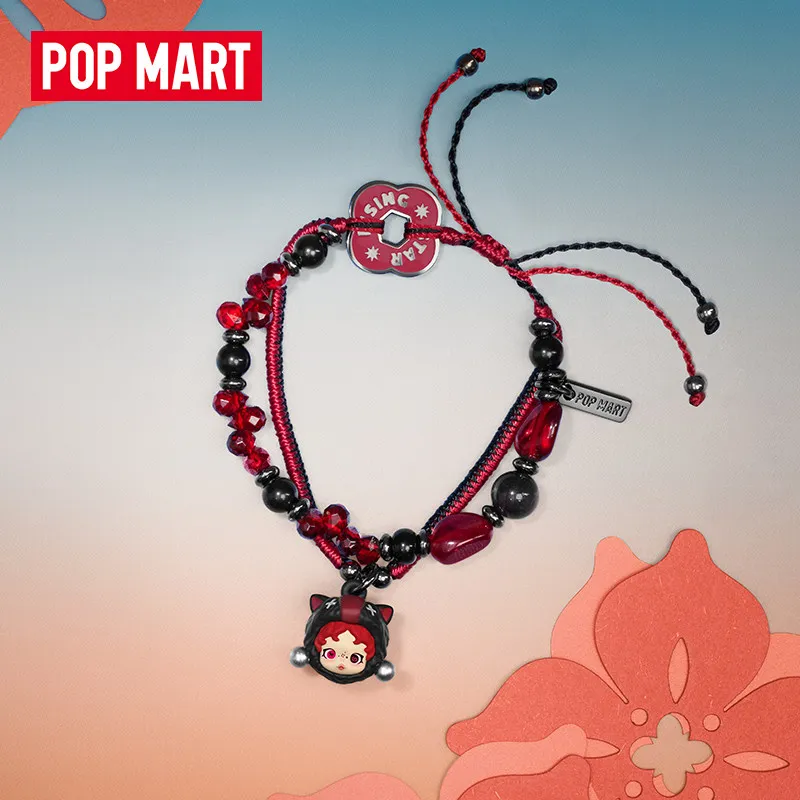 Popmart New 2026 Have A Good Run Serie Hand Bracelet Blind Box Pendant Action Figure Cute Skullpanda Bracelet Toy Gift
