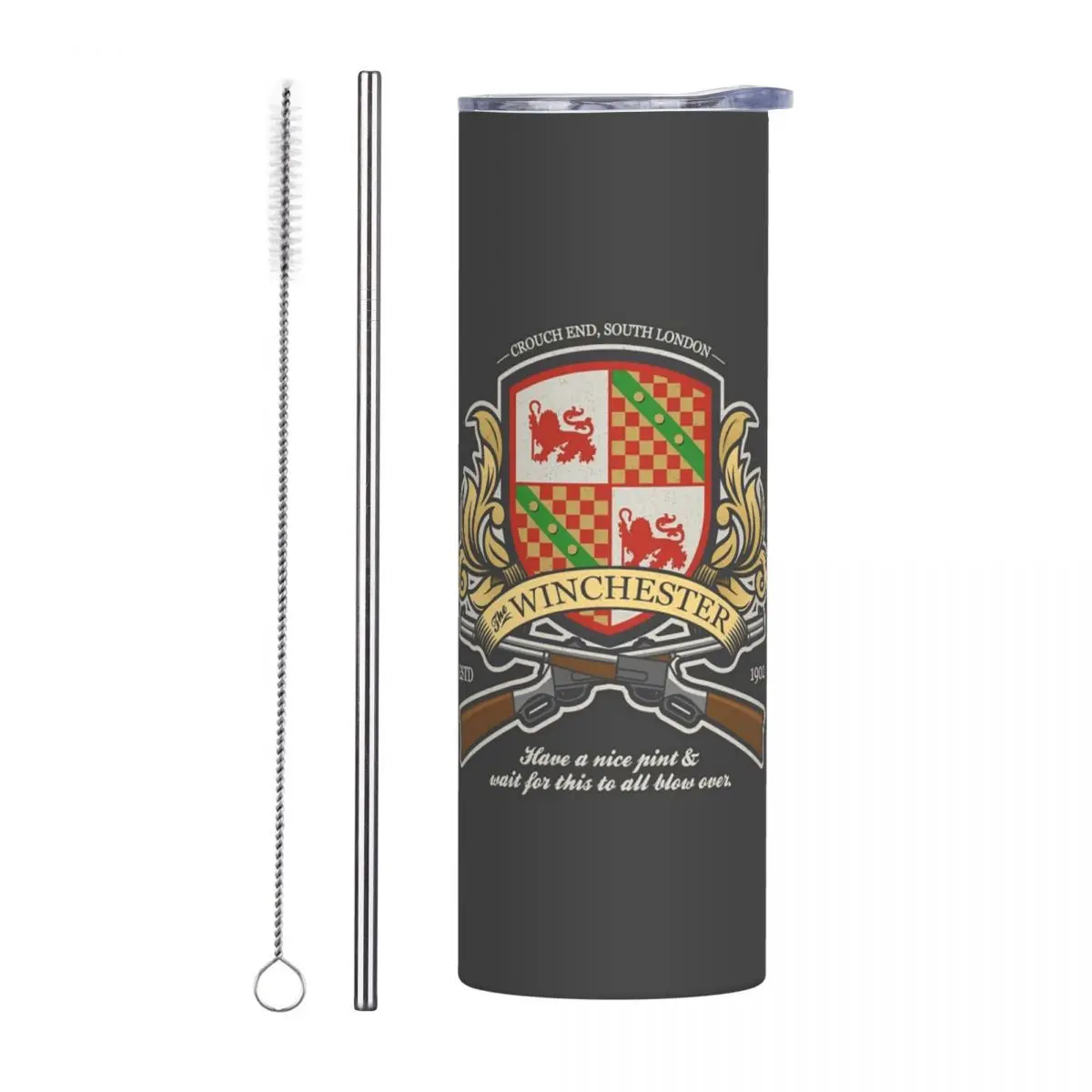 Have A Pint At The Winch Stainless Steel Tumbler Vacuum Insulated Mugs Thermal Cold Bottle Straw With Lid 20oz