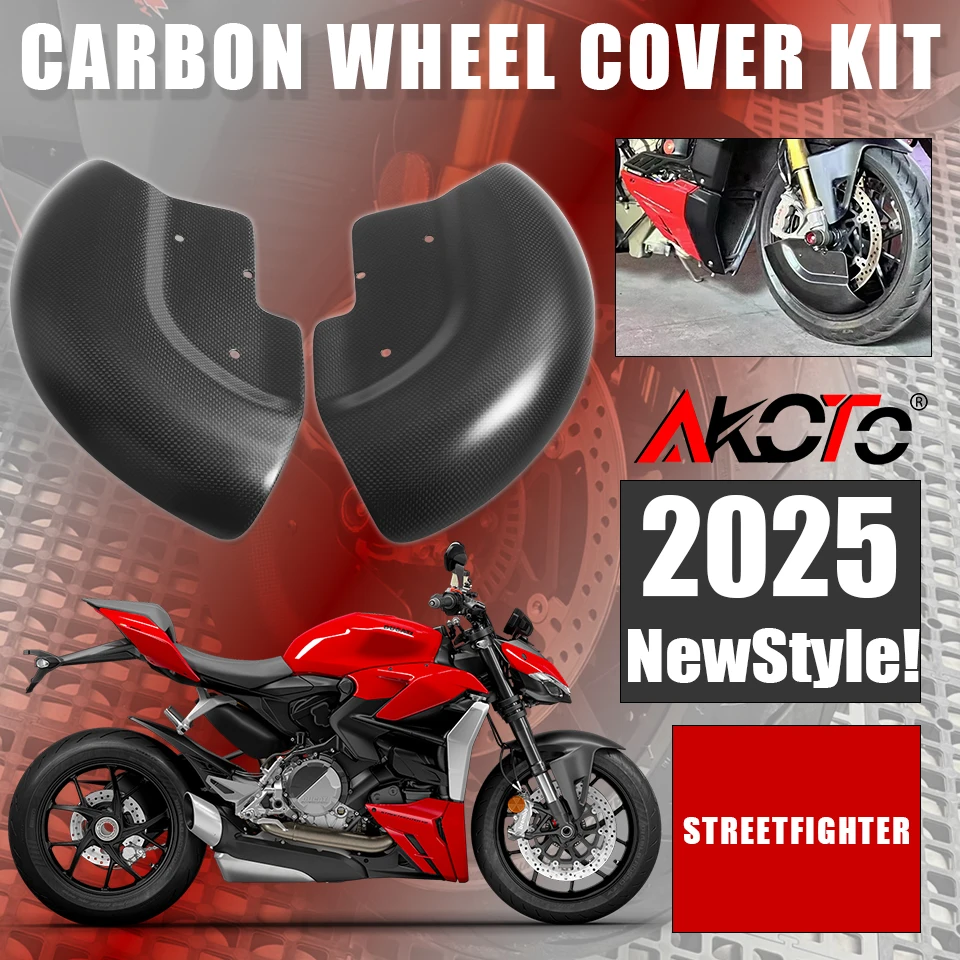 

Аксессуары для мотоциклов для Ducati V2 V4 V4S StreetFighter V4, комплект крышек колес из углеродного волокна, защита воздушного дефлектора, детали обтекателя