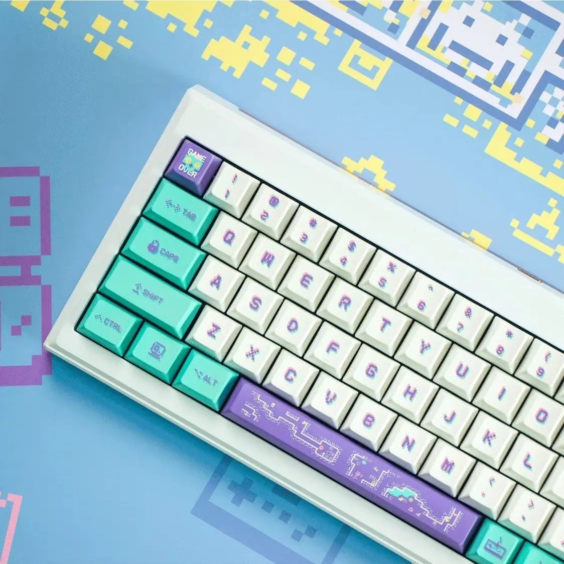 Keycap pbt original personalized pixel wind theme original factory highly sublimation adapted mechanical keyboard