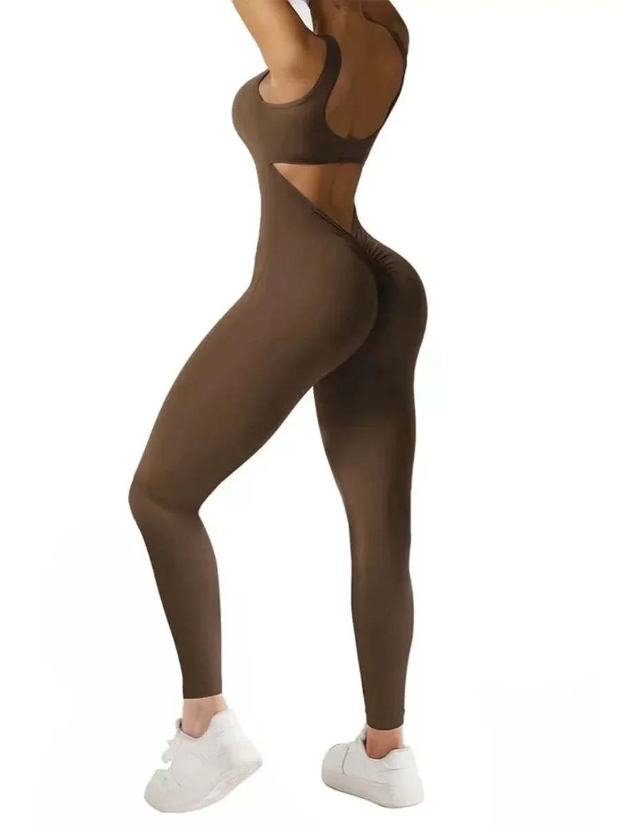 

Женский комбинезон для йоги Slim Fit с высокой талией, подтягивающий бедра, в уличном стиле, цельный, удобный, с длинными штанинами