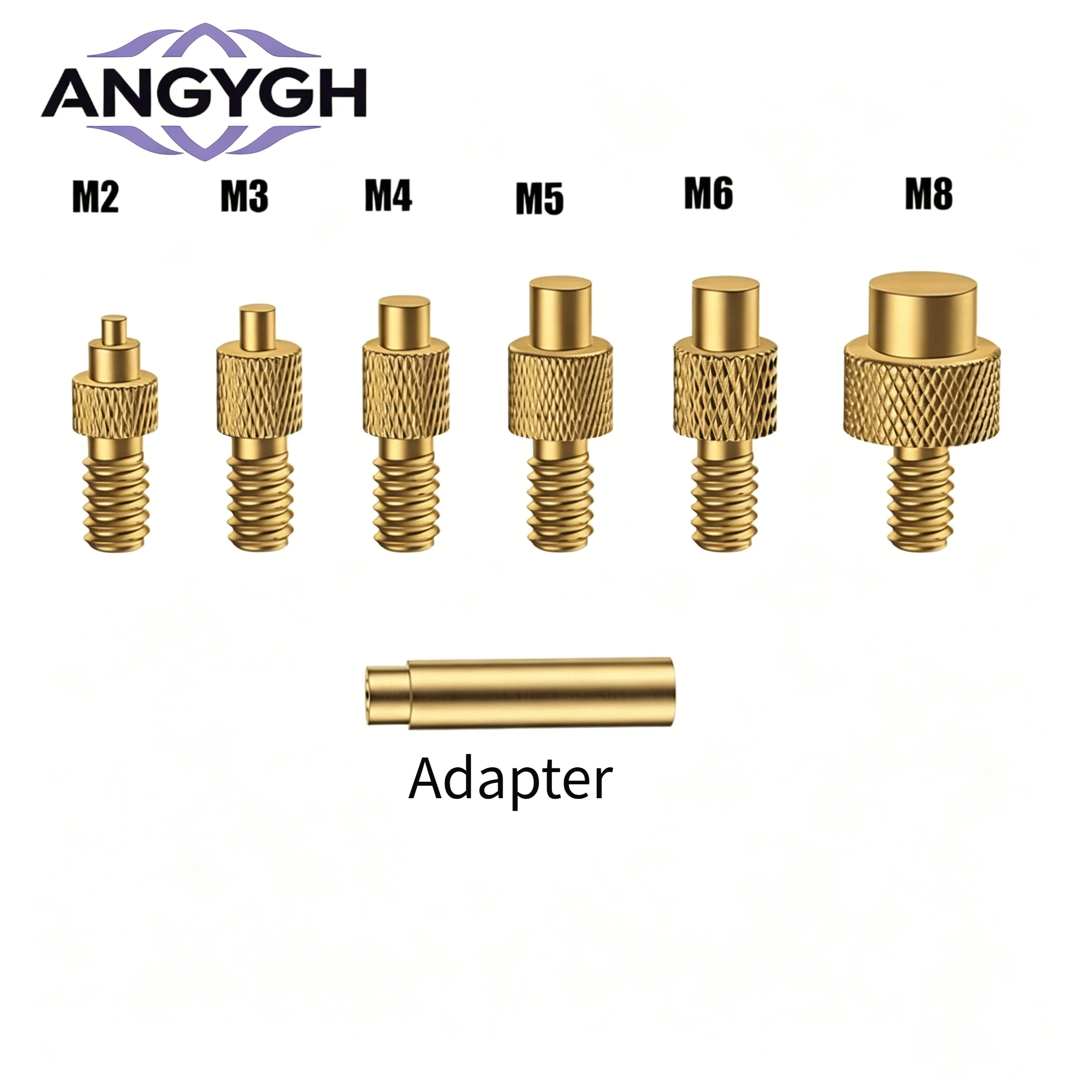 External Thread Hot Press Insert Stamping Tool M2 M3 M4 M5 M6 M8 Brass Threaded Inserts 3D Printed Embedded Copper Nut Kit