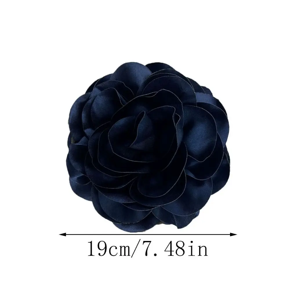 Handmade Clothing Accessory 19CM Brooch Large Flower French Badge Satin Ornamental Pin