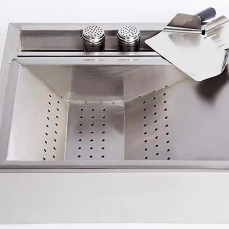 Oil Filter Equipped French Fries Storage Box Burger Shop Counter Slot Food Organizer