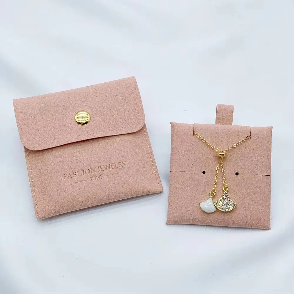 

Custom Logo Earring Display Stand Cards Microfiber Jewelry Pouches with Pads Groove Portable Bracelet Necklack Organizer Holder